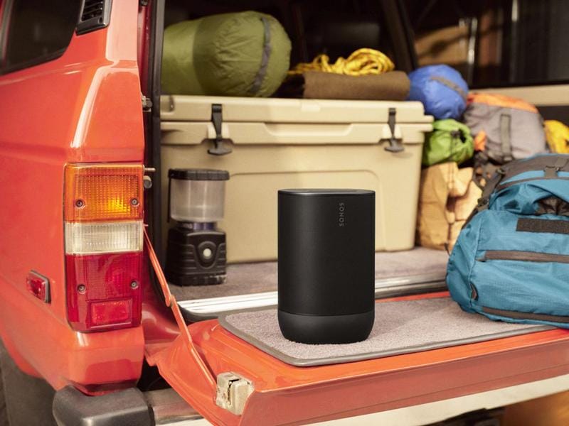 Sonos Smart Speaker Move 2 Schwarz Komplett überarbeiteter, leistungsstarker Smart Speaker