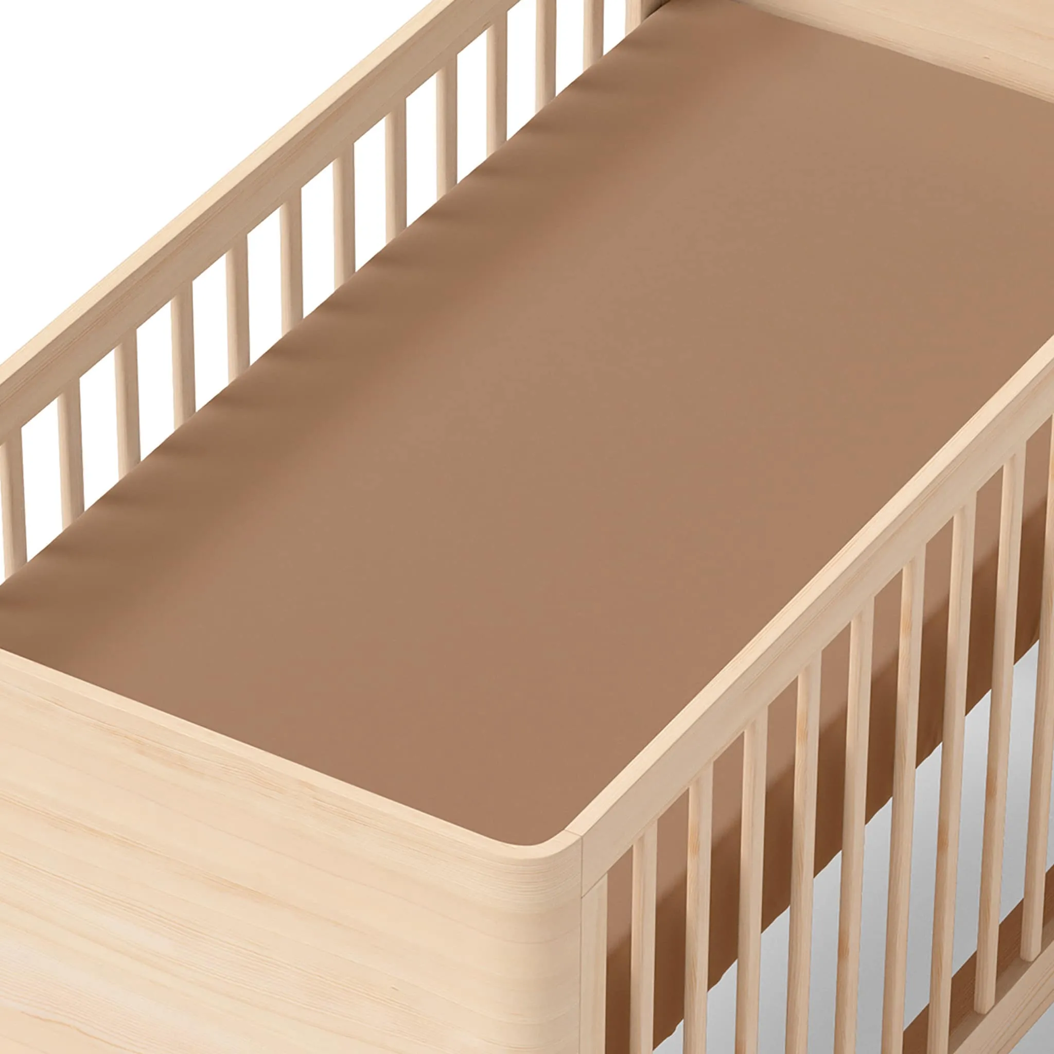 Origami Maison Drap Contour pour Lit de Bébé - Uni Moka