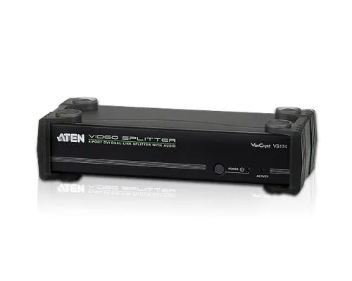 ATEN VanCryst VS174 - Video-/audiosplitter - 4 x DVI   4 x audio - desktop