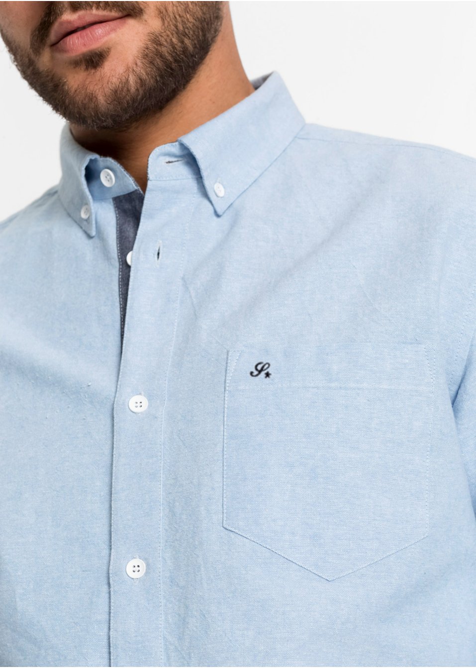 Chemise manches longues à broderie
