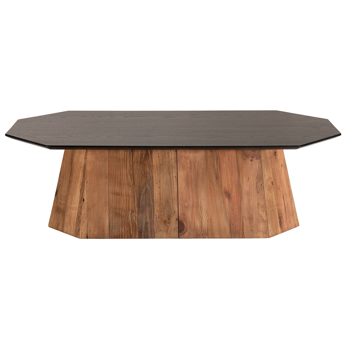 Macabane Table basse octogonale Dandy bois naturel  - 120x60x36 cm