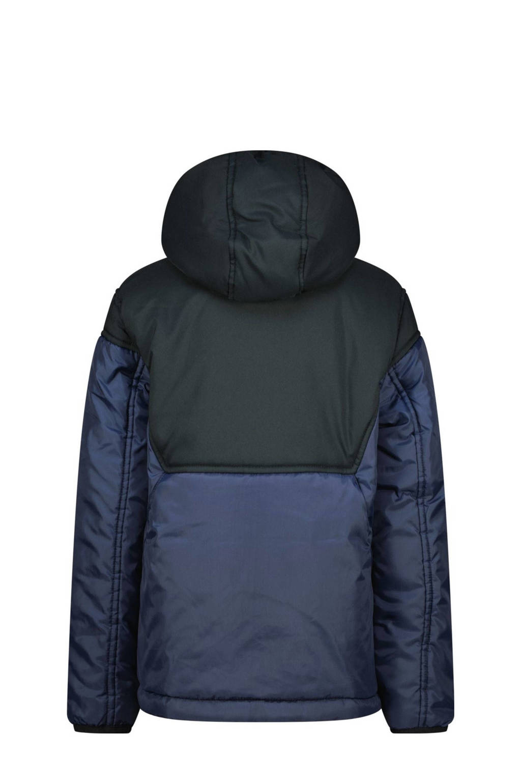 Vingino gewatteerde winterjas Tate donkerblauw/zwart