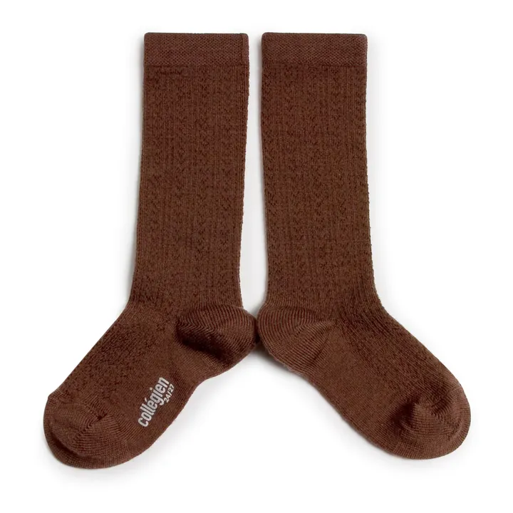 Collégien Chaussettes en laine mérinos Adèle | Chocolat