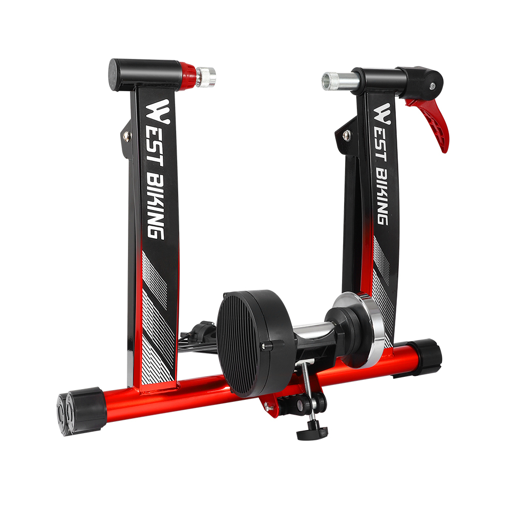 Fahrrad Rollentrainer Velo Ständer Bike Home Trainer mit 6-fachem Widerstand - Schwarz / Rot