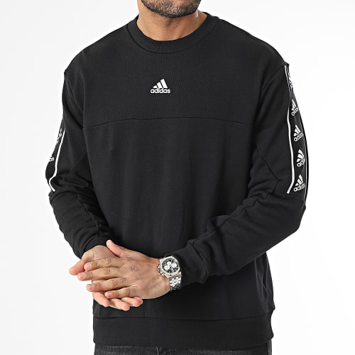 Sweat Crewneck A Bandes IC6809 Noir