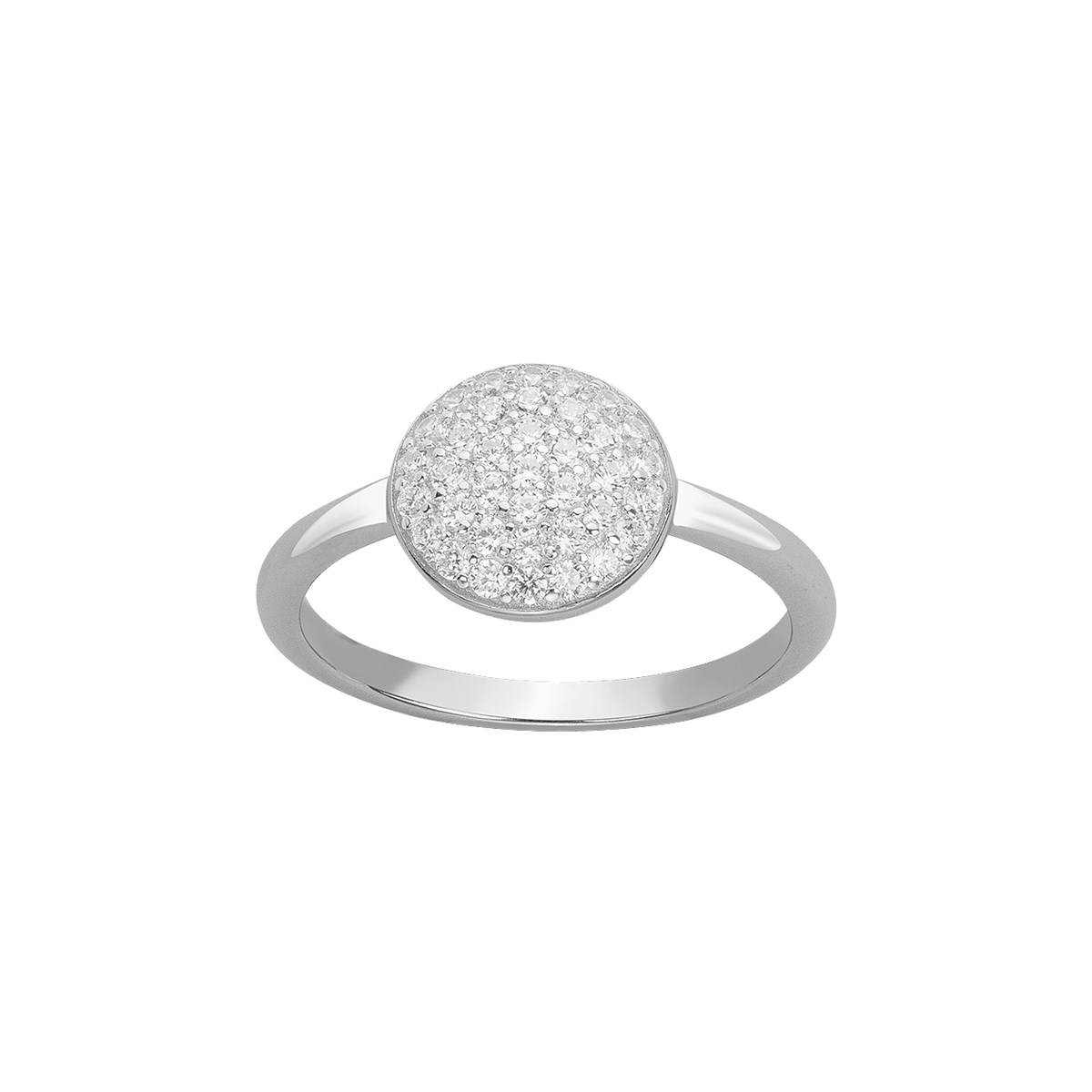 Bague en Argent avec oxyde de zirconium blanc