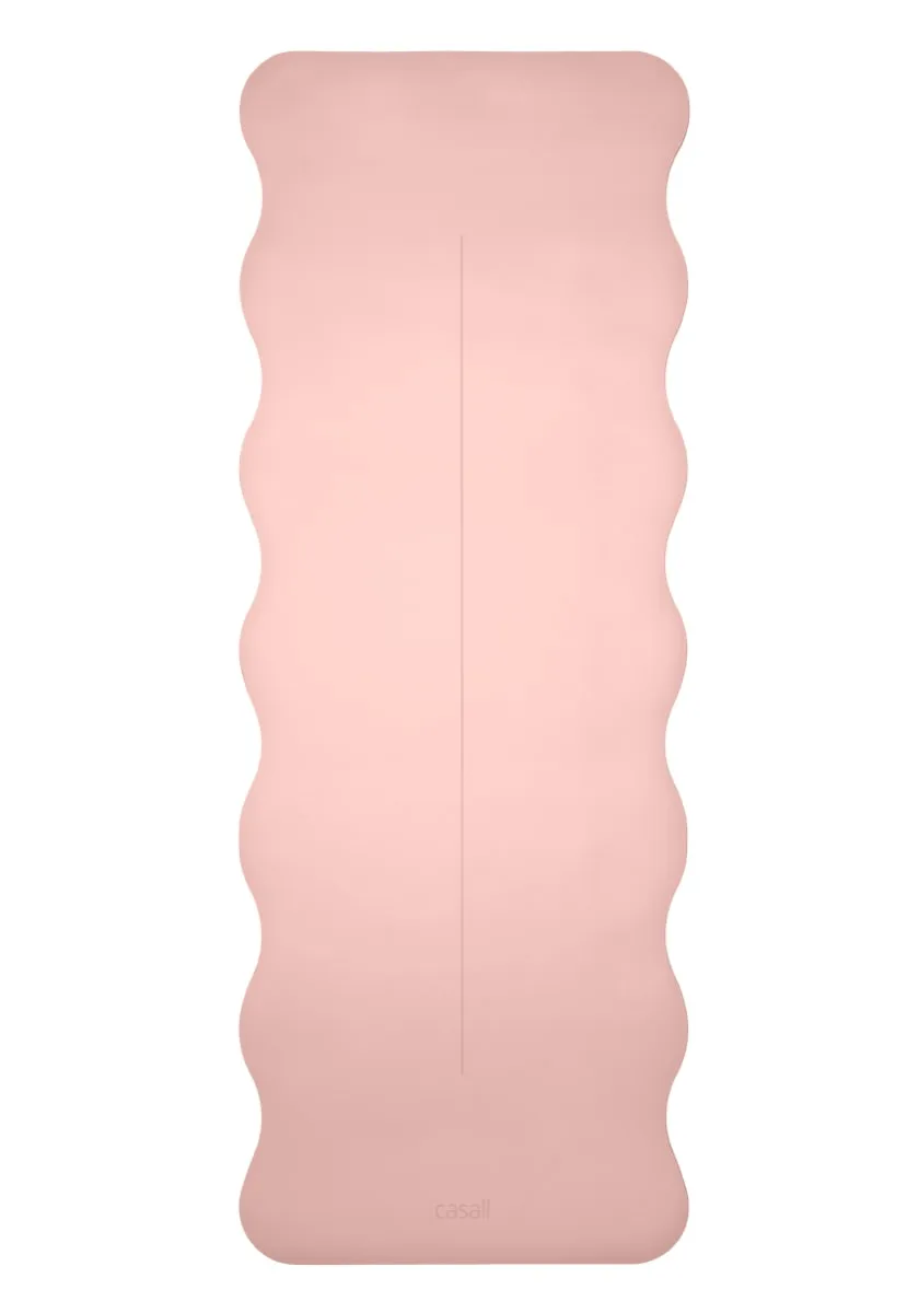 Casall Yoga Mat Grip&Cushion III Scallop 5mm Light Pink