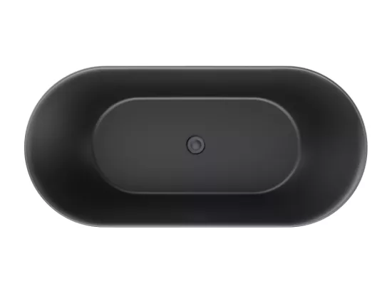 Baignoire îlot design ovale LISBON noir mat 150 cm