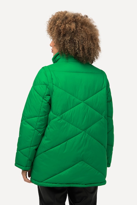 HYPRAR 2-in-1-Pufferjacke, Ärmel abnehmbar, Stehkragen