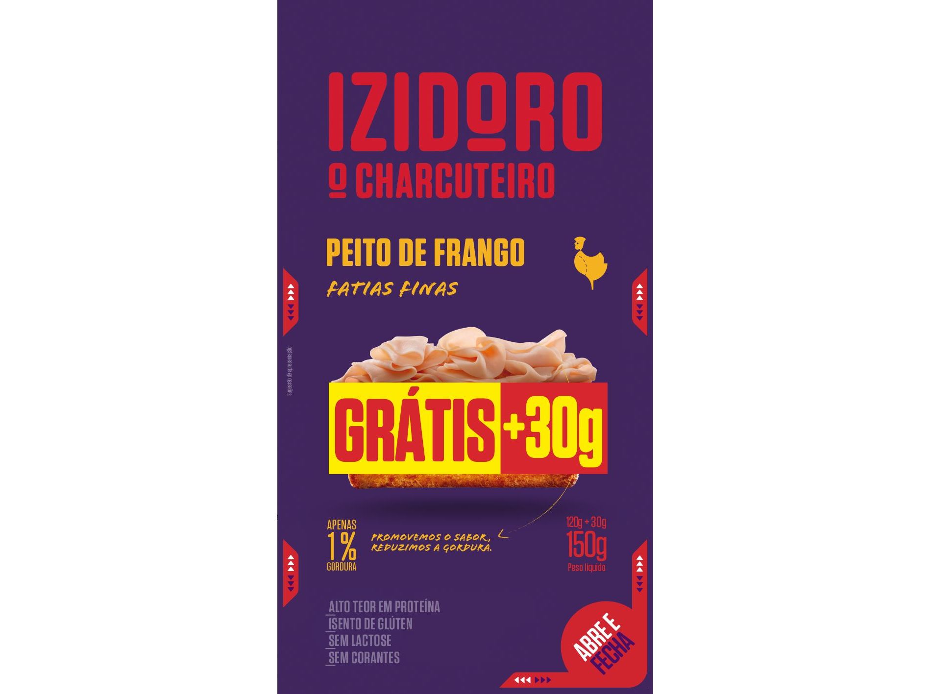 PEITO FRANGO IZIDORO FATIAS FINAS 120G 30G