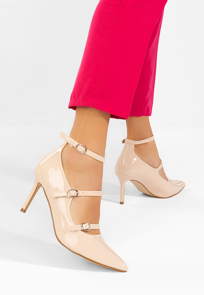 Chaussures à talon aiguille beige Nonalisa