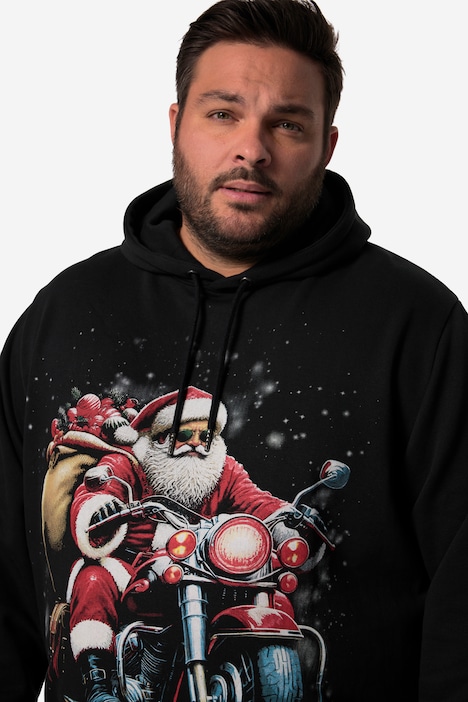 Men+ Hoodie, XMAS-Print, Kapuze, bis 8 XL