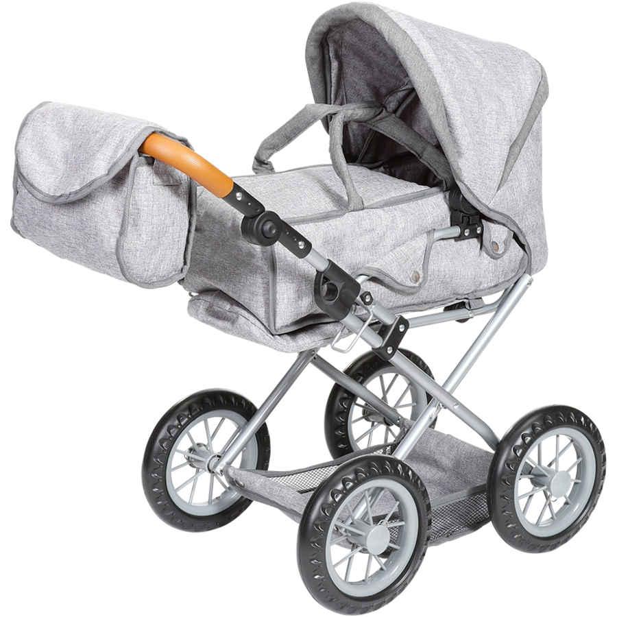 knorr toys® Puppenwagen Ruby - stone brown grau