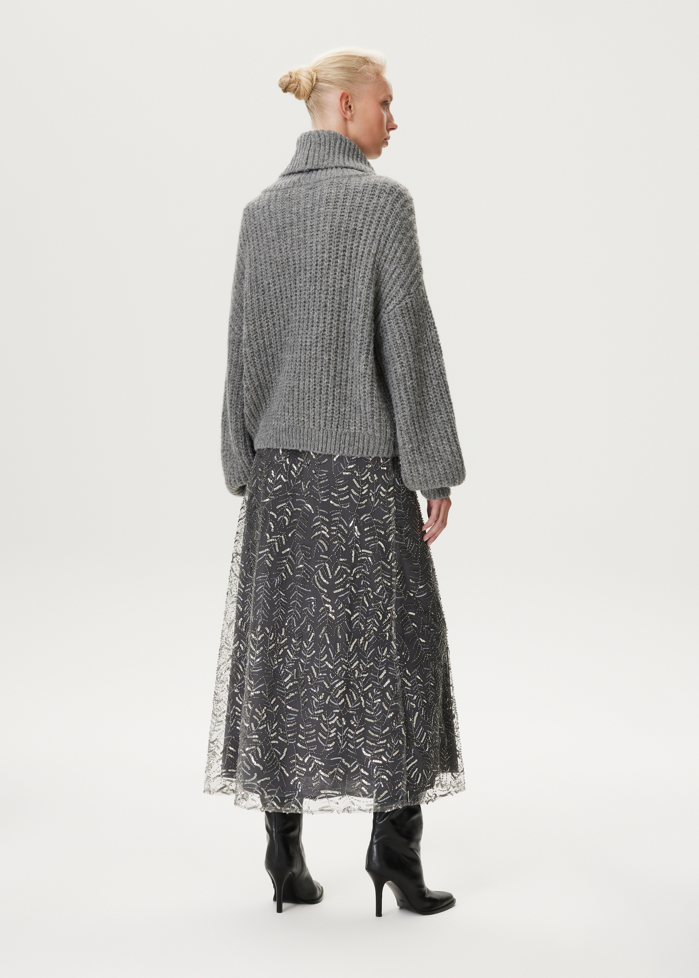Midi rok met glitter