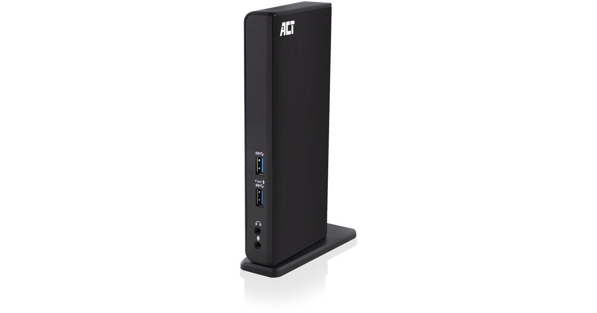 ACT ConnectivityUSB-C of USB-A Dual Monitor Docking Station  (Zwart)