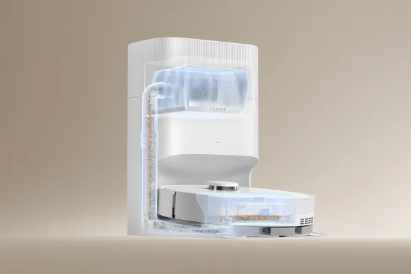Dreame D20 Plus, Støvpose, Hvid, Rund, 3 hjul, 3,595 L, 0,5 L