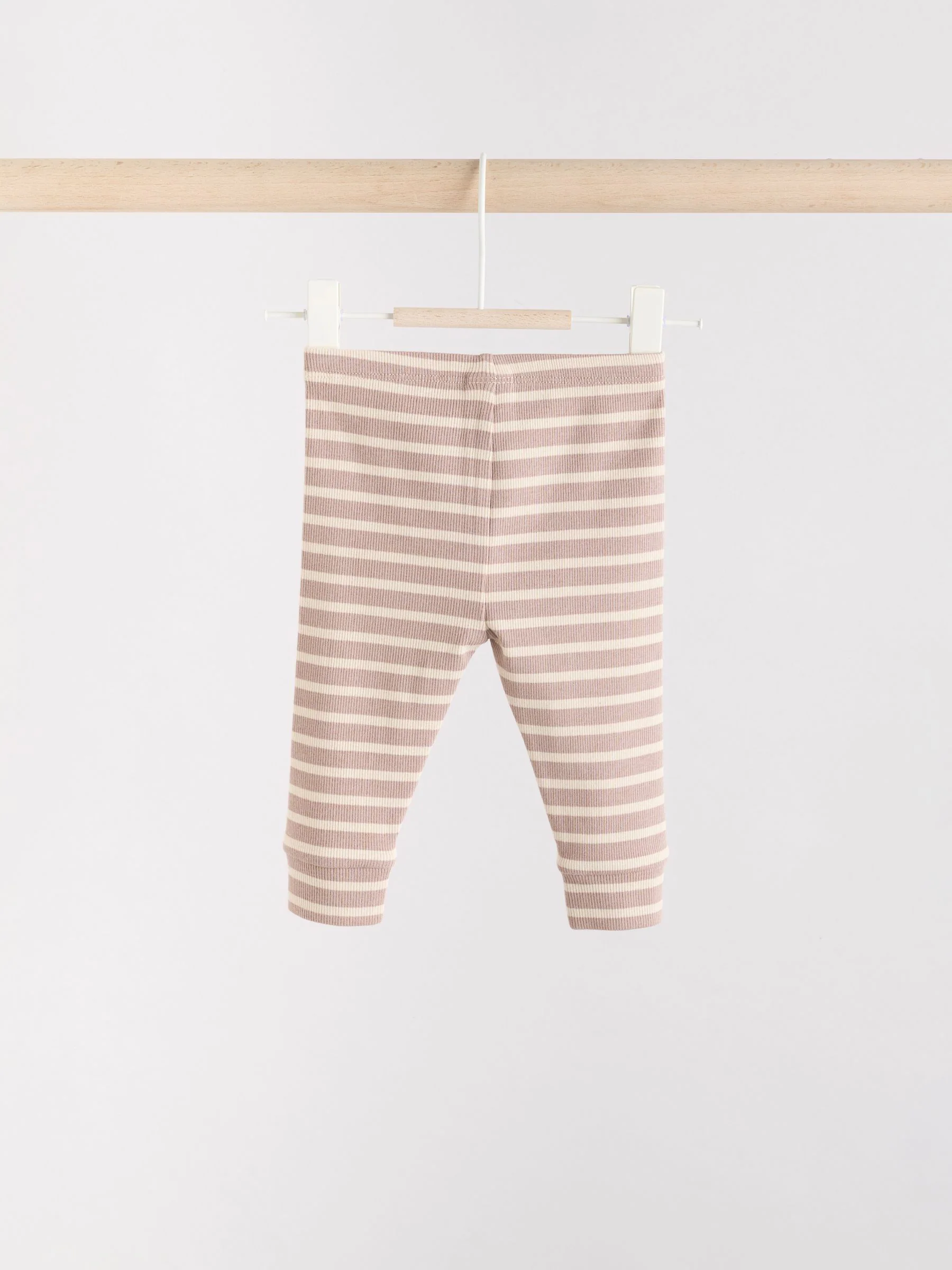 Naturel met strepen - Babyset met gebreide trui en legging (0mnd-2jr)