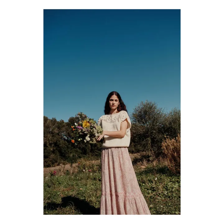 Louise Misha Pull Loria Broderies Fleurs - Collection Femme | Crème