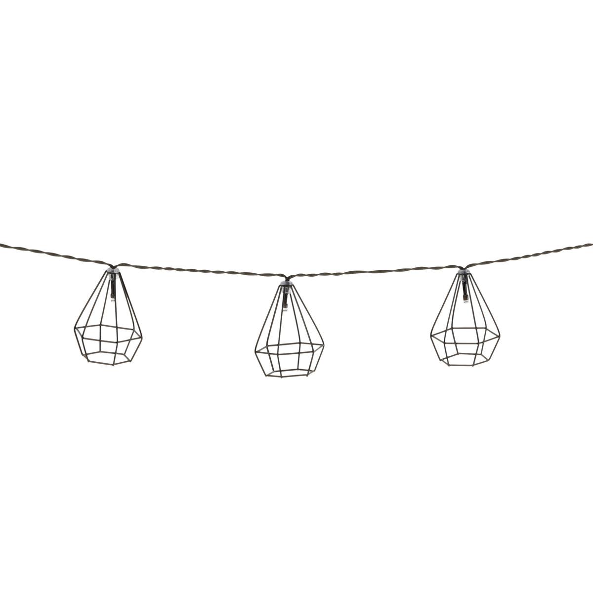 GUIRLANDE SOLAIRE FLAVE 10 BOULES METAL D.7.5CM