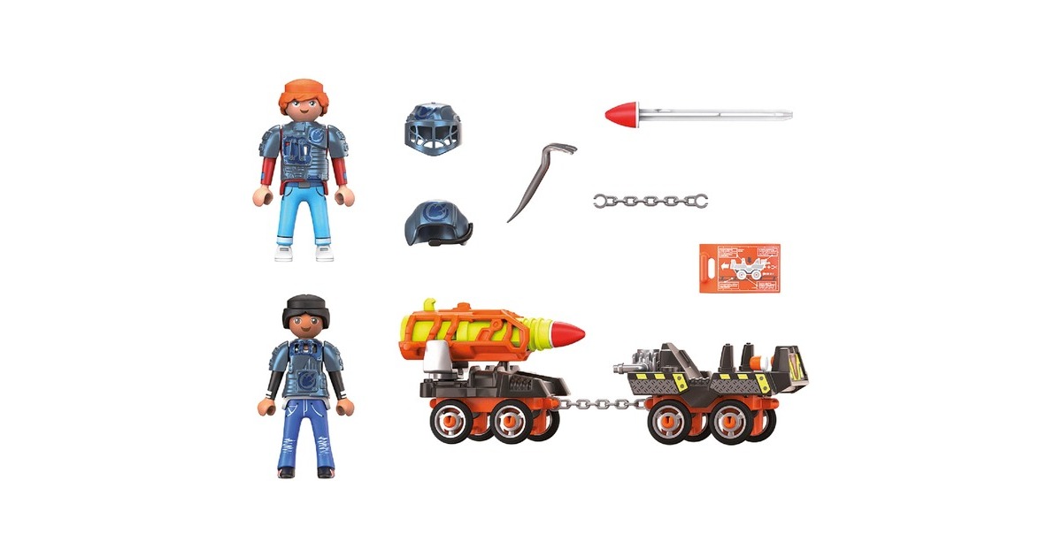 PLAYMOBIL Dino Rise - Dino Mine raket kart Constructiespeelgoed  (70929)