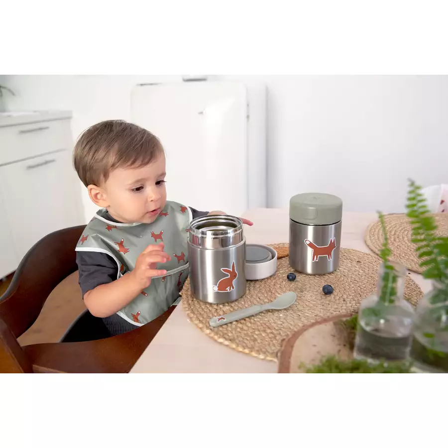Lässig Lätzchen mit Auffangschutz 2er Pack Little Forest Fuchs