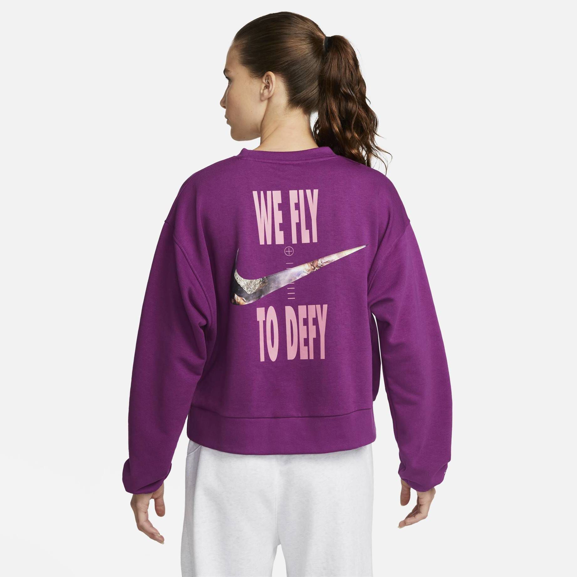 Nike| Damen Sweatshirt FLY DRI-FIT Oversized Fit cropped