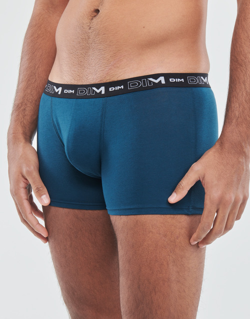 DIM - COTON STRETCH PACK X3 - Noir / Marron / Bleu