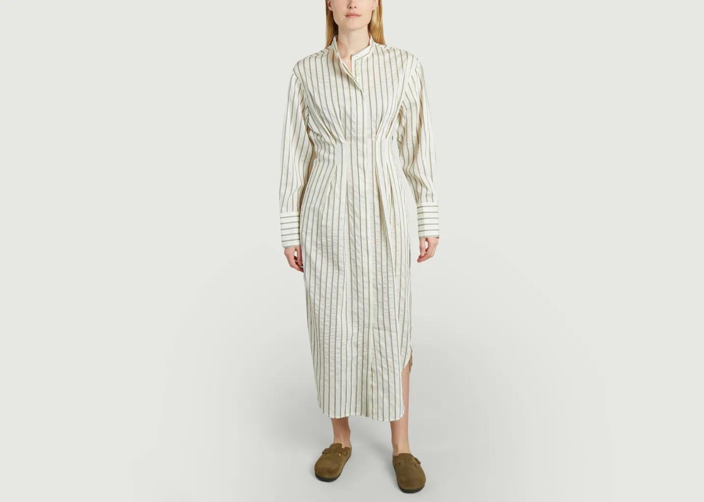 Robe-chemise midi rayée Sabosse Samsoe Samsoe