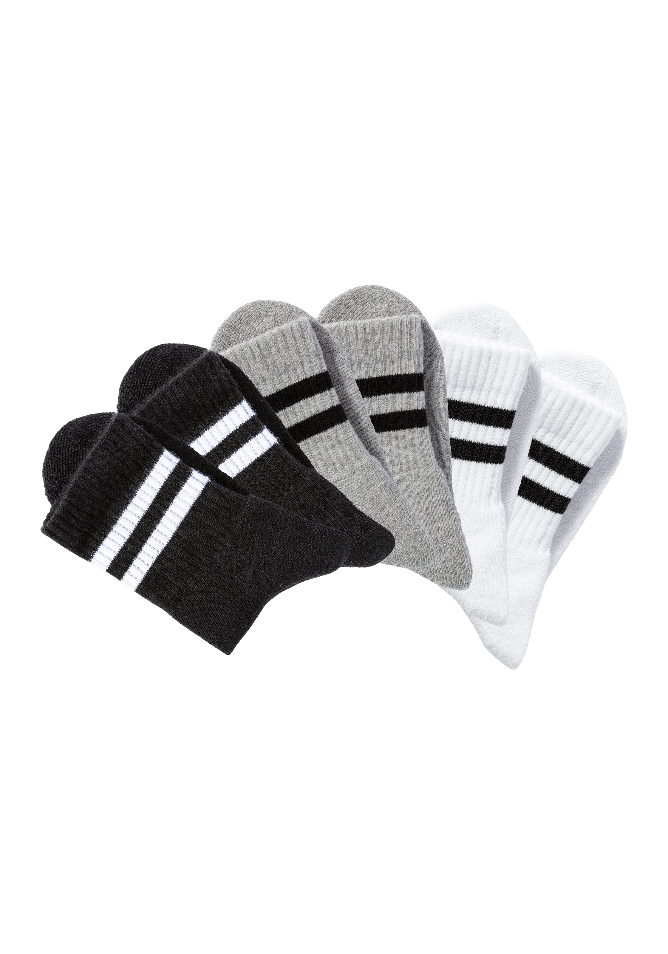 H.I.S Sportsocken Packung, 6 Paar tlg. klassische Tennissocken mit Streifen