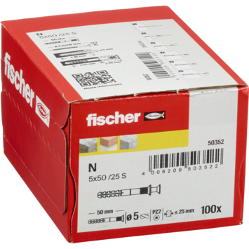 Fischer Slagplug 5x50mm 100 stuks