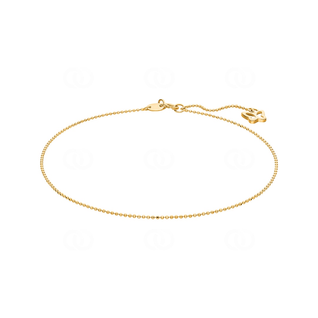 Fusskette 750/18 K Gelbgold Schmetterling