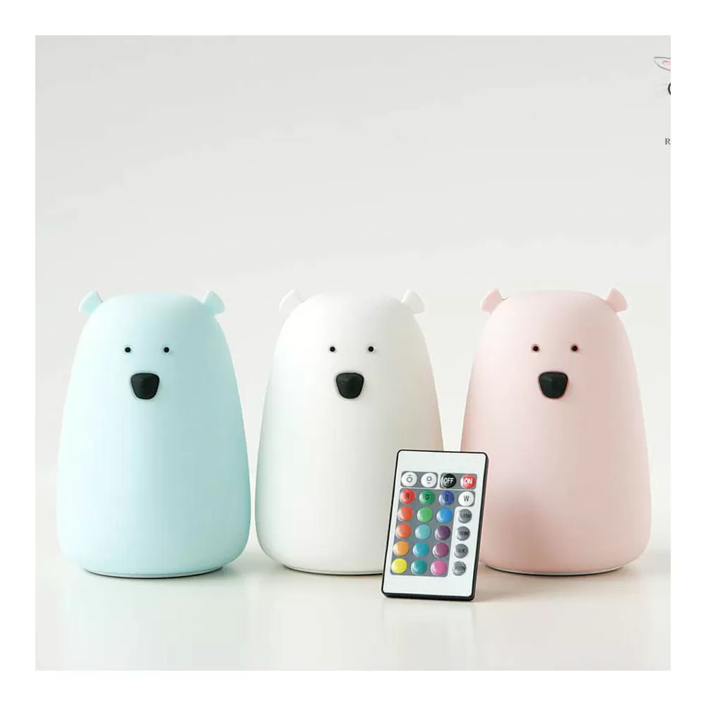 Rabbit & Friends silikone lampe 16cm (USB) fjernbetjening - hvid