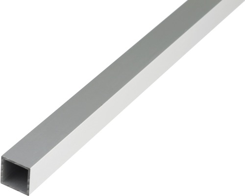 Vierkante aluminium buis, zilver geanodiseerd, 30x30x2 mm, 1 m
