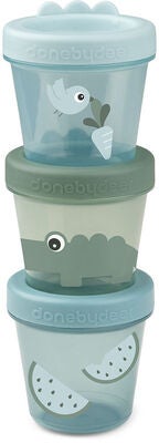 Done By Deer Croco Matbeholder & Flaske, Green/Blue