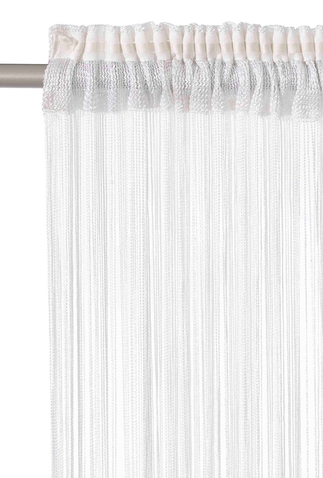my home Fadenvorhang »Fao-Uni« Stangendurchzug 1 Stk. tlg. Kräuselband, multifunktional, transparent, Polyester, pflegeleicht