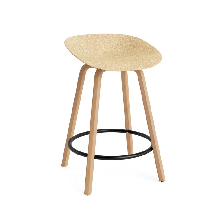 Normann Copenhagen - Mat Barhocker 65 cm, hemp / schwarz