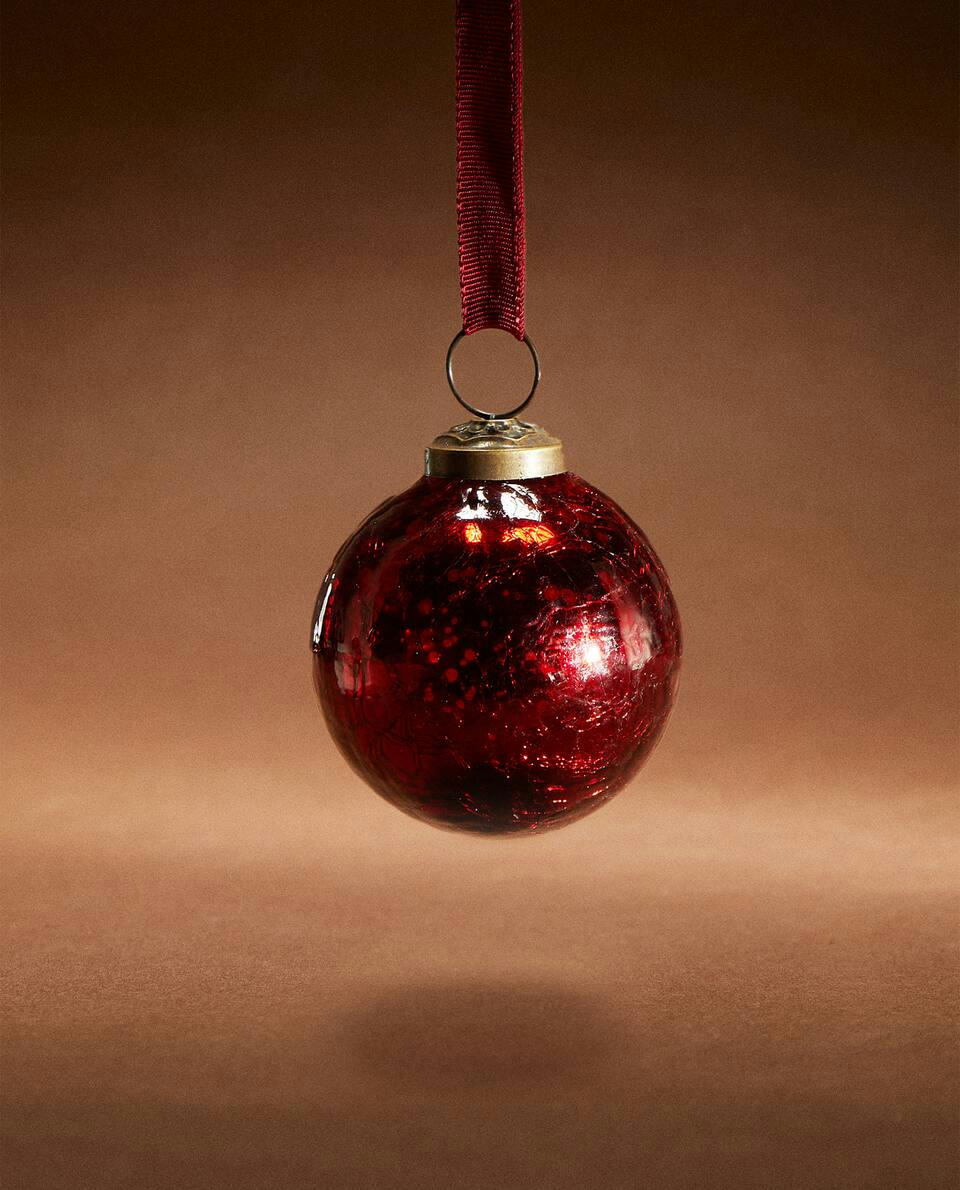 ENFEITE DE NATAL EM VIDRO MERCURISADO