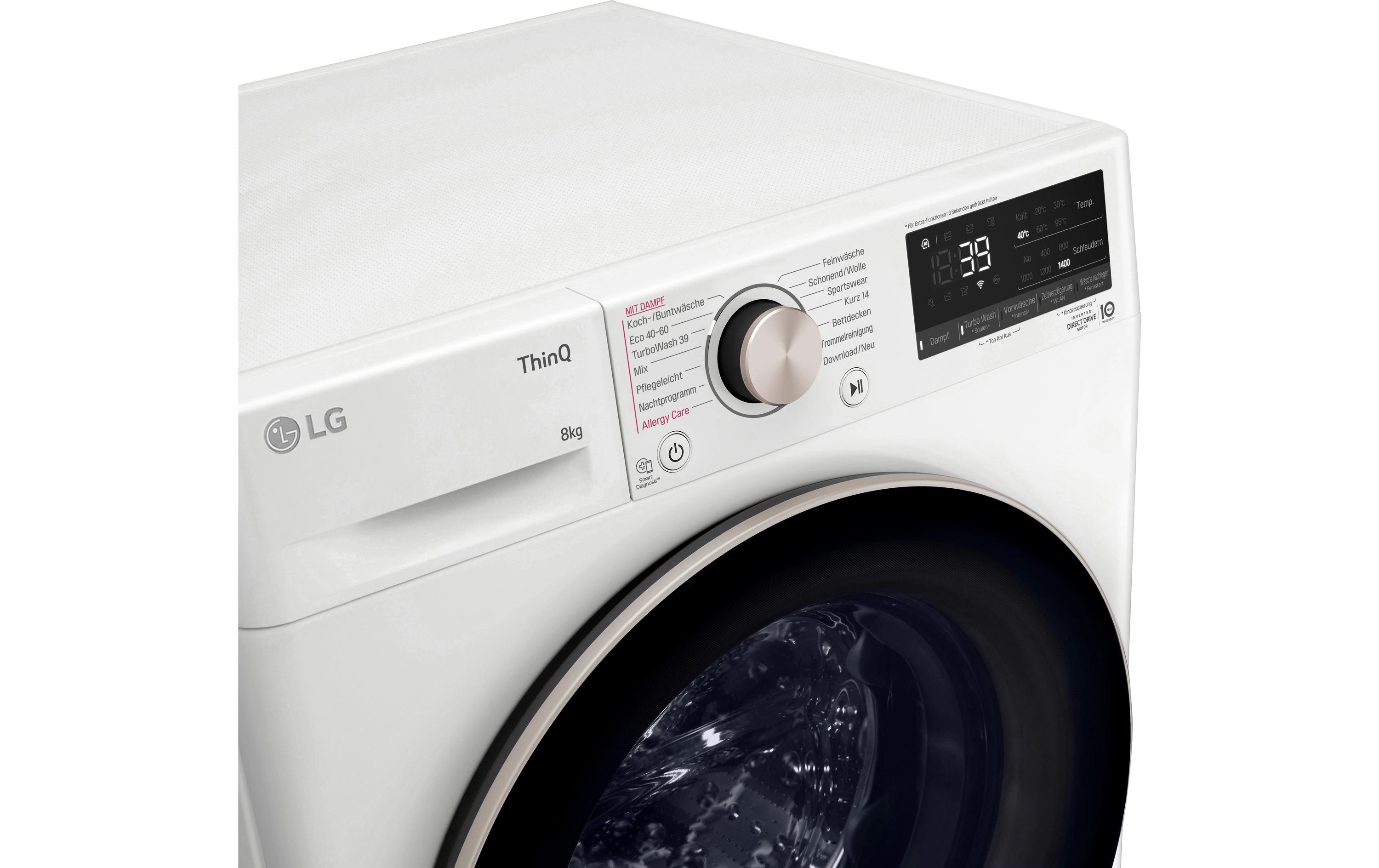 Waschmaschine F4WV708P1R Links<br>Frontlader Waschmaschine mit 8 kg Ladekapazität