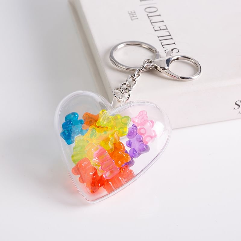Miumi - Sleutelhanger met hartvormige plastic tashanger (verschillende ontwerpen)