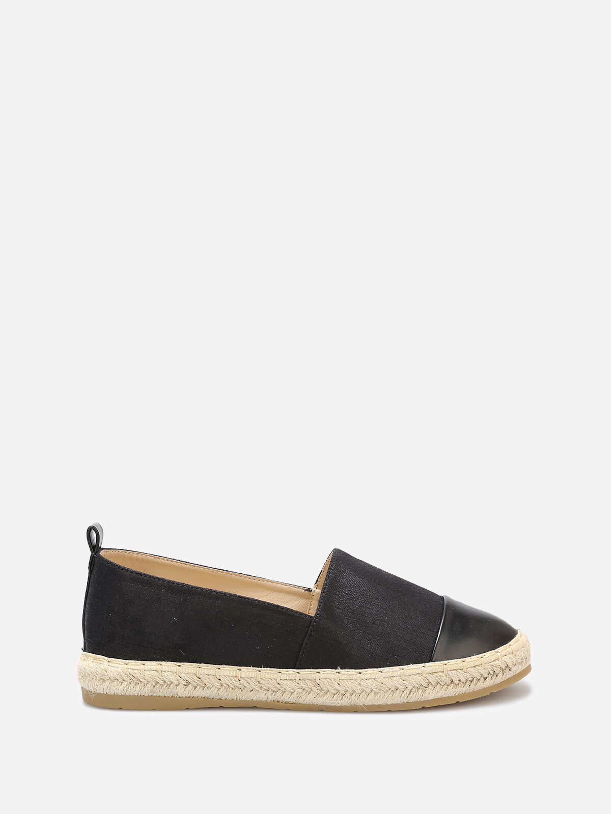 Espadrilles à détails en simili- Noir