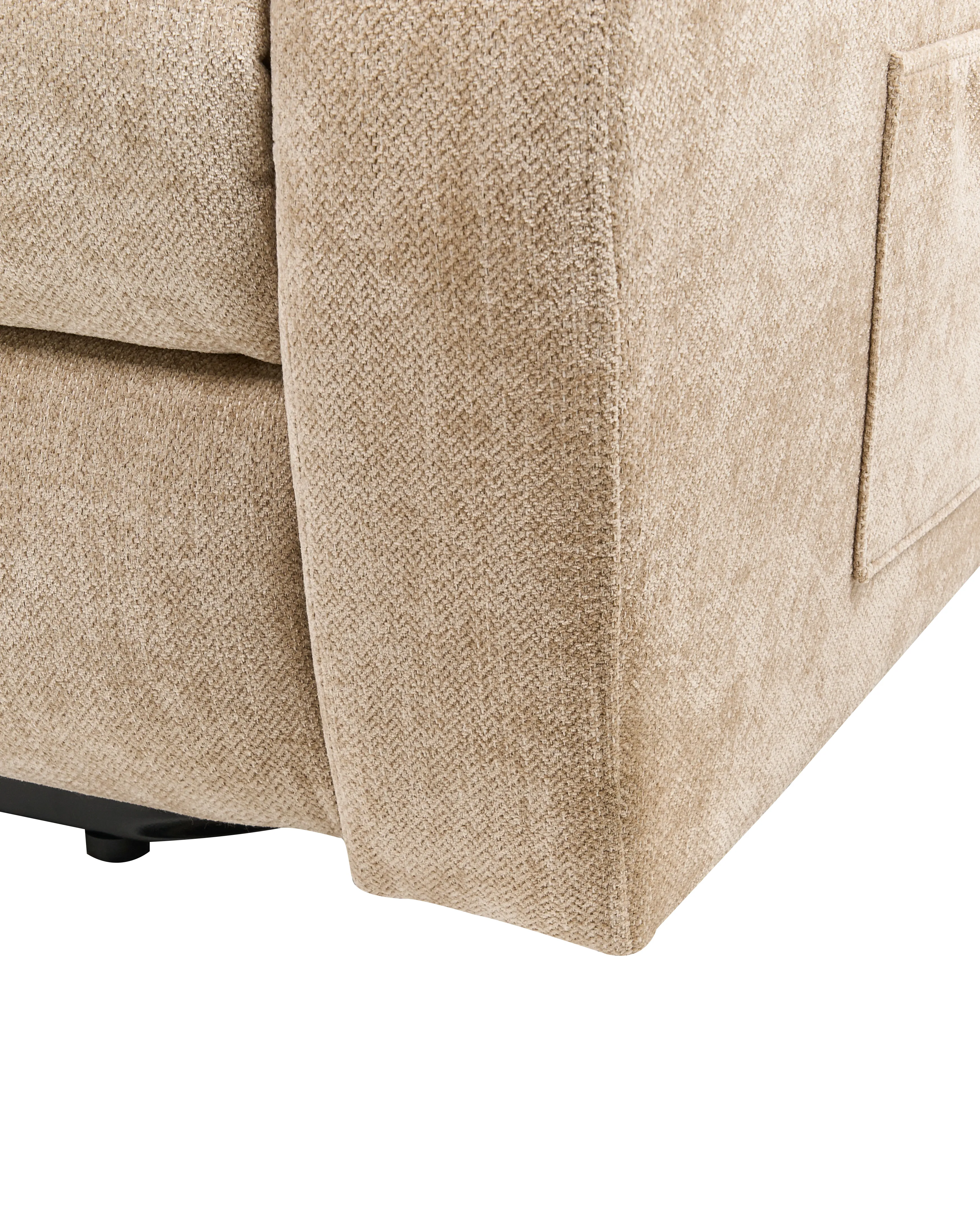 Elektrische relaxfauteuil RISE inclusief voetensteun Stof Beige