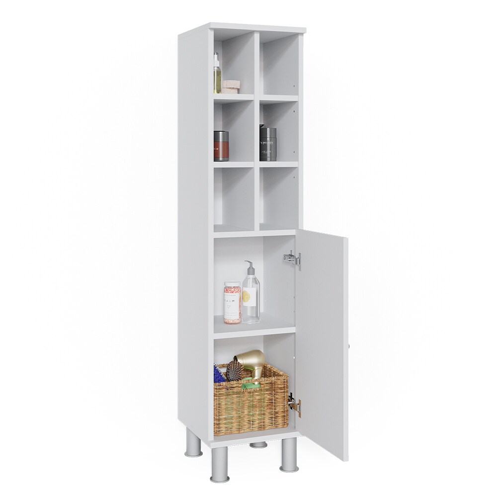 Vicco Badschrank Fynn Midischrank 8 Fächer Hochschrank Badezimmerschrank Bad