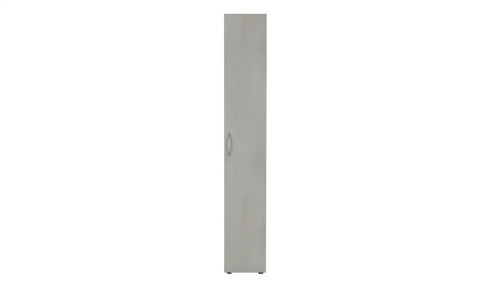 Schrank, 1-türig Multischrank-System Steingrau, Weiß 30 cm