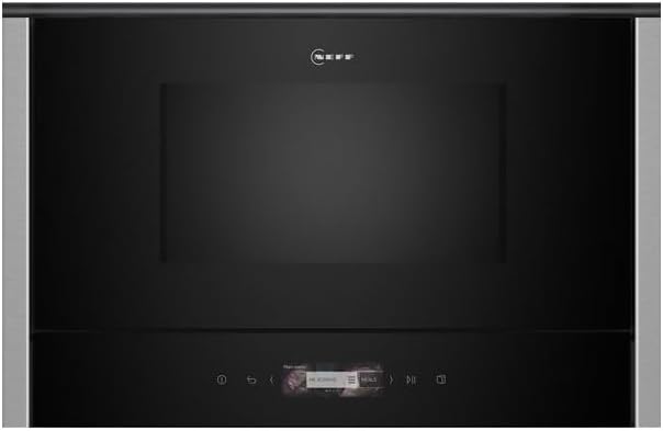 NEFF NL4WR21N1, N 70, Einbau-Mikrowelle, Integrierbare Mikrowelle ohne Grill 40 x 60cm, Full Touch TFT-Display, Automatikprogramme, Easy Clean, LED-Innenbeleuchtung, Edelstahl