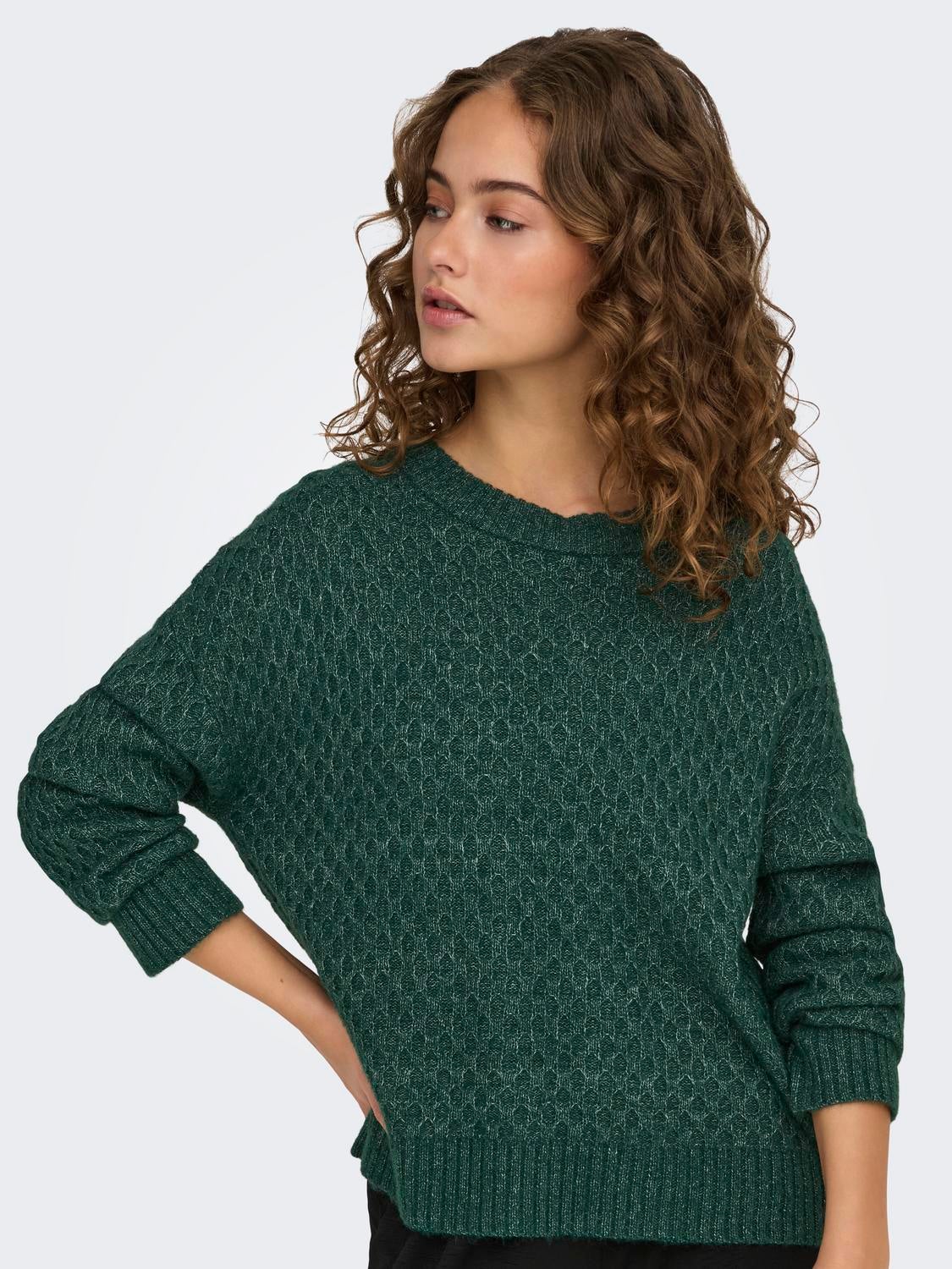 JDYBIGUM Strickpullover Rain Forest