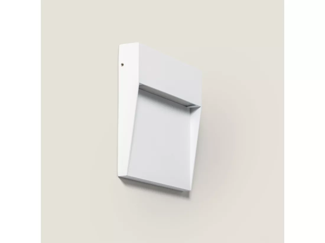 Applique Murale Extérieure LED 6.5W CCT Seleccionable en Saillie Carrée Jade Blanc