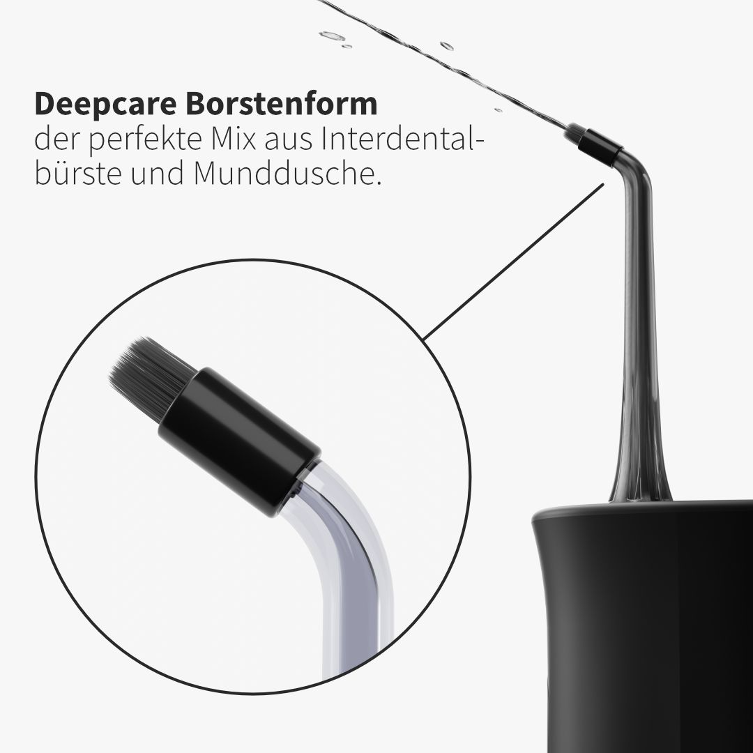 Zahnheld Ersatzdüsen Deep Care schwarz (6Stück)
