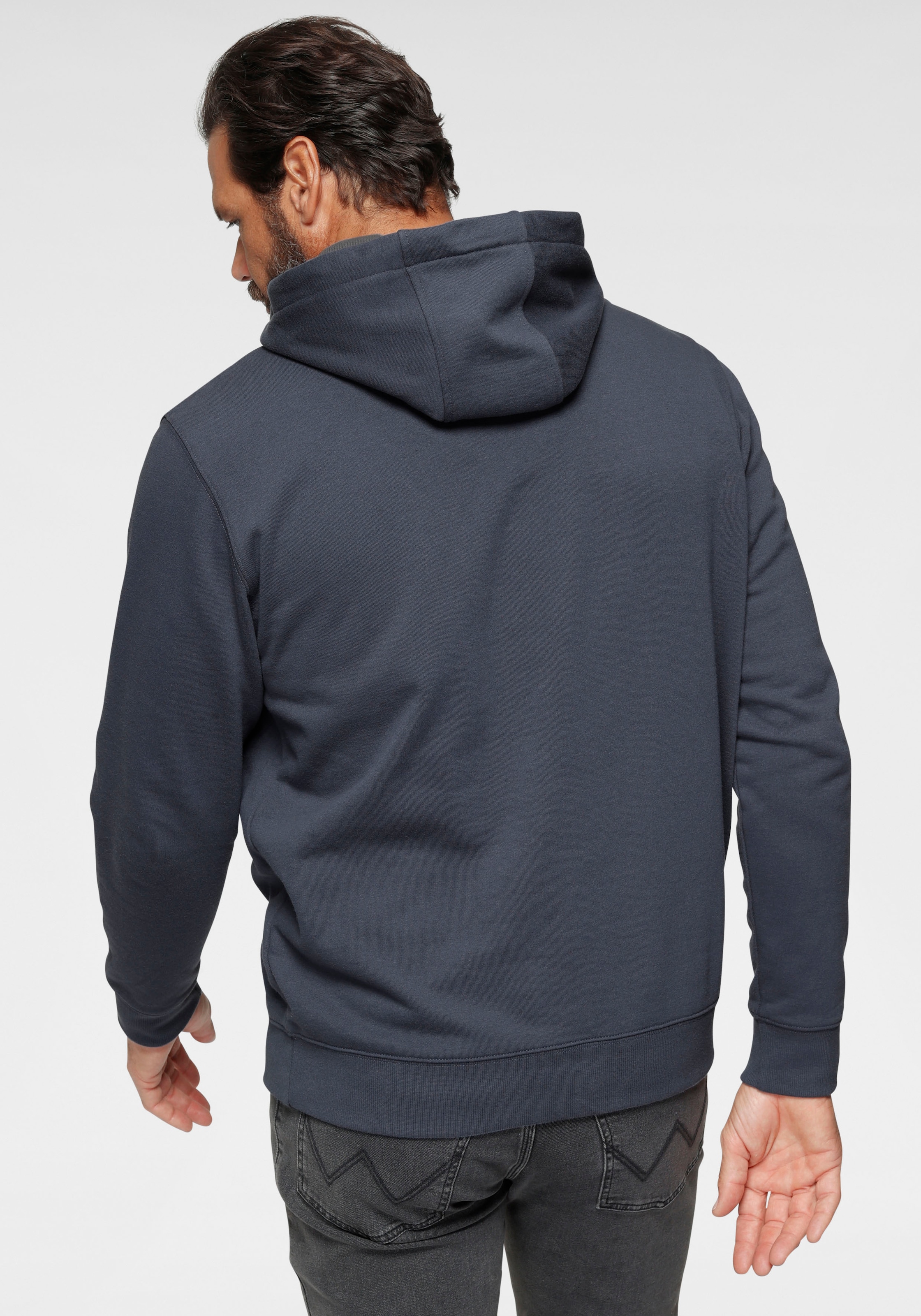 Man's World Kapuzensweatshirt , lange Ärmel,  lockere Passform,  unifarben,  mit Kapuze