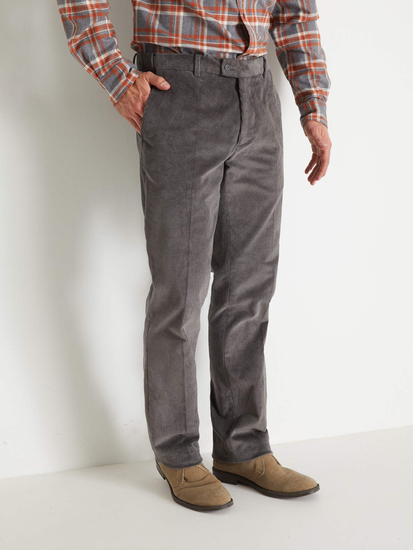 Pantalon velours à ceinture réglable