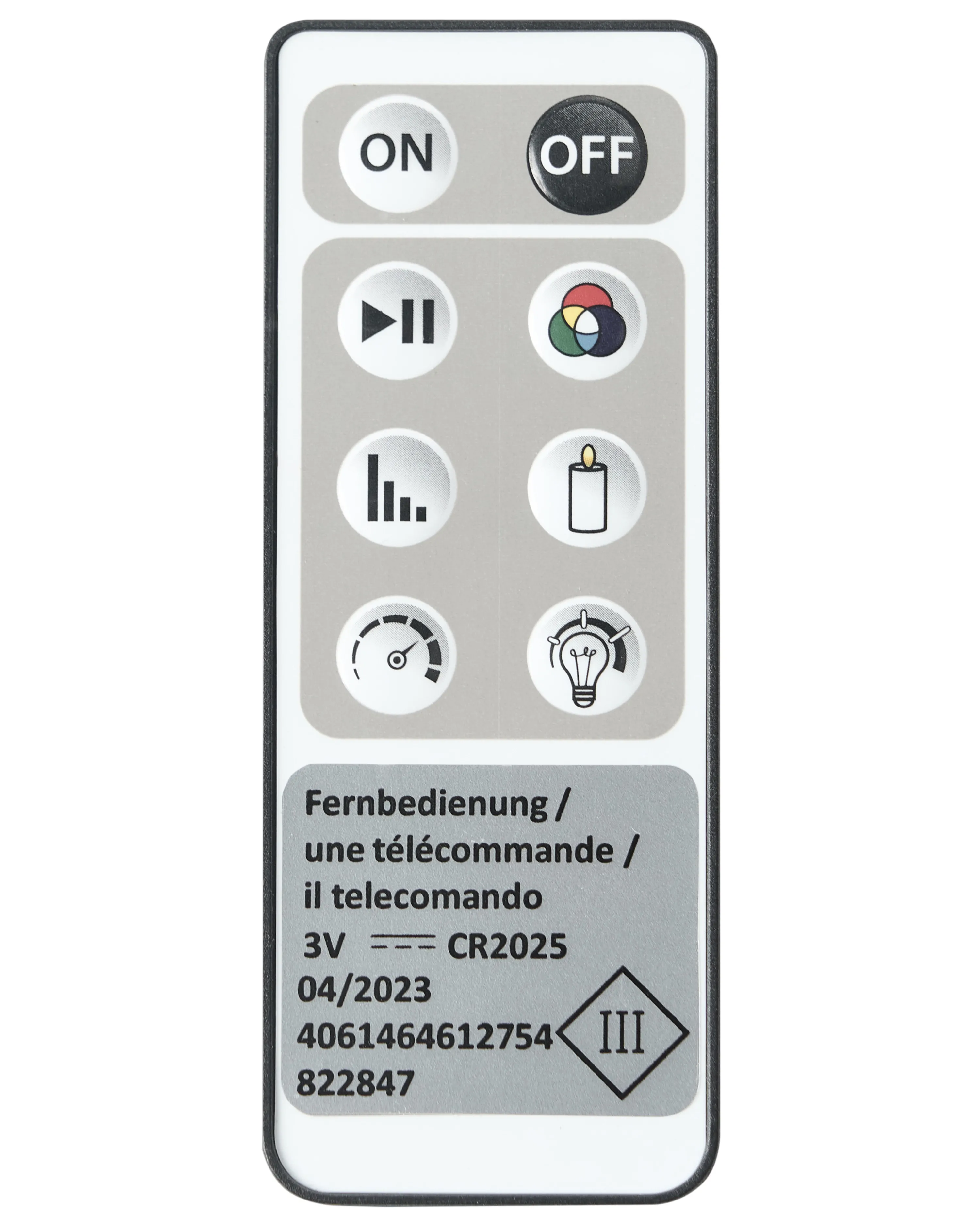 Solar LED-bollamp voor buiten FONESCA met afstandsbediening Wit